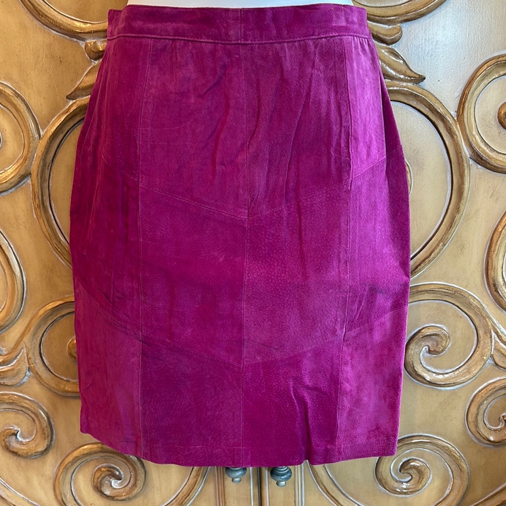 West Bay Elegant Pink Suede Skirt